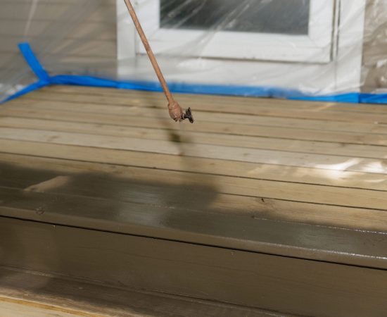 Visual proof of a deck's beauty enhanced with new stain