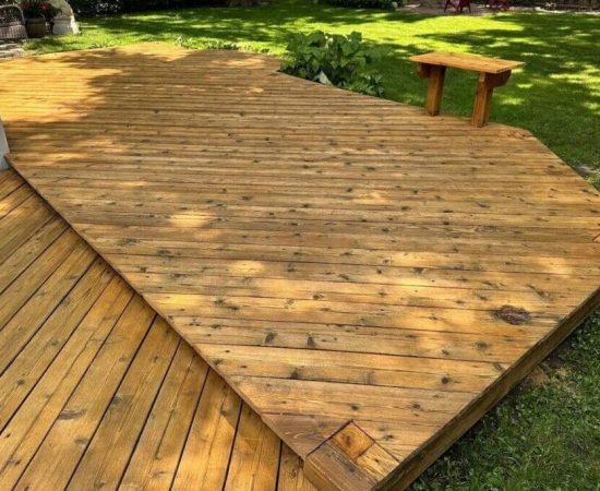 freshly finished deck by pro team works